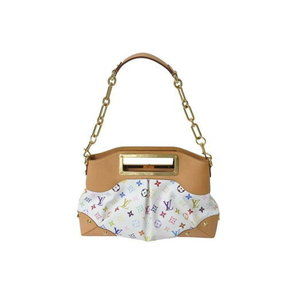 Louis Vuitton Multicolor Judy Handbag Takashi Murakami White